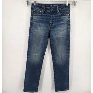 American Eagle Outfitters Mens Jeans Medium Wash Taper Fit Distressed Size 32x30